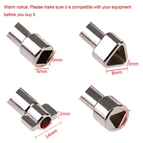 2Pcs Radiator Key Radiator Bleed 4-Way Multi-Functional Utilities Key for Electric Water Gas Meter Box Cupboard Cabinet Opening Key(Black + Silver) - Thumbnail 3