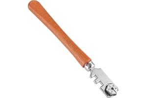 CAUAOA Professional Grade Glass Cutter Tool (6 Way Cutting Wheel) - Glass Cutting Tools, Perfect for Cutting and Scoring Bottles, Mirrors, Window Panes, Shelves, and More (30mm)