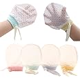 Adeimoo Cute Boys Girls Cotton No Scratch Gloves Drawstring Adjustable Mittens for Baby Infants