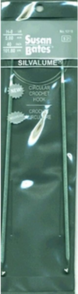 Silvalume Aluminum Circular Crochet Hook 40"-Size H8/5mm