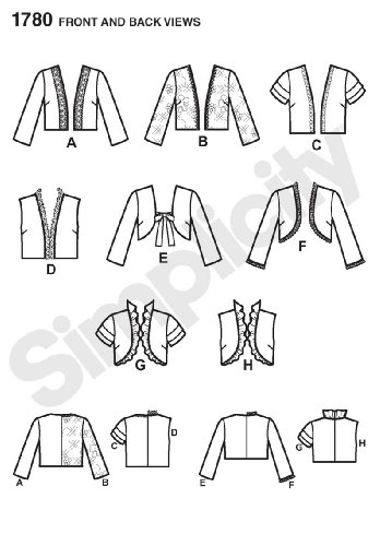 Simplicity Karen Z Pattern 1780 Misses Jackets and Vests with Trim Variations Size 16-18-20-22-24