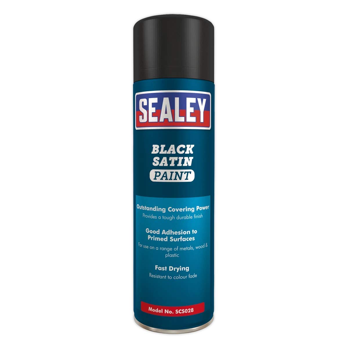 Sealey SCS028 Black Satin Paint 500ml Pack of 6