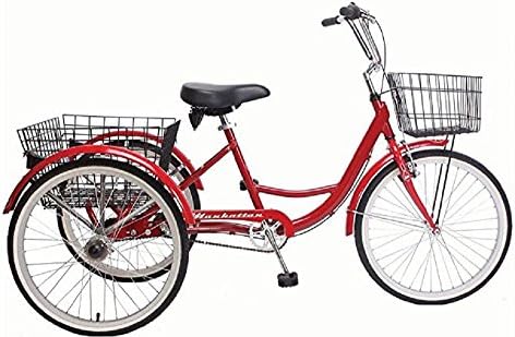 Manhattan 3-speed Aluminum 24" Adult Tricycle, Red