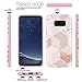 JAHOLAN Galaxy S8 Plus Case Bling Glitter Sparkle Marble Design Slim Flexible Bumper Glossy TPU Soft Rubber Silicone Cover Phone Case for Samsung Galaxy S8 Plus Rose Gold