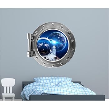 Amazon.com: 24" PortScape WALL DECAL Space Window ...