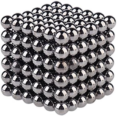 Magnetic Balls, V-mix Multi-Use Magnets Toy Puzzle Magnet Education Toys Stress Relief Toy Magic Travel Party Desk Games Games (216pcs) (Cool Black)