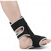 Plantar Fasciitis Night Splint, 2026 Upgraded Adjustable Plantar Fasciitis Relief Night Splint for Men and Women with Achilles Tendonitis and Plantar Droop (Black and Gray)