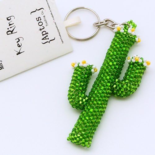 Adorable Handcrafted CACTUS Flower Key Chain/Backpack Charm/Purse Charm/Key Ring