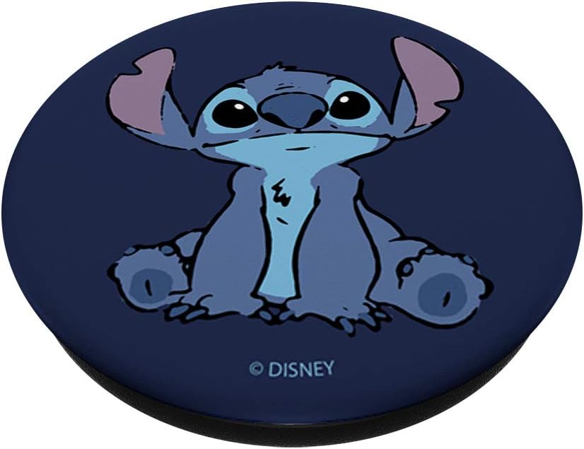 Disney Lilo & Stitch Simple Stitch Portrait PopSockets Swappable PopGrip, Black - Image 3