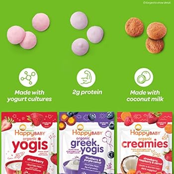 happy baby organic yogurt snacks and
