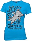 The Big Bang Theory Soft Kitty Song Juniors T-shirt, Turquoise, S