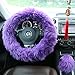 Ogrmar Winter Warm Faux Wool Steering Wheel Cover with Handbrake & Gear Shift Cover for 14.96