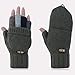 Akayboya Winter Warm Knitted Fingerless Gloves Convertible Wool Gloves with Mittens Cover for Women and Men