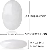 XIANNVXI Clear Quartz Palm Stone 2.4” 0.7” Thick Healing Crystal Gift Boxed view 5