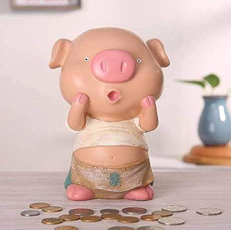 Amazon おもしろいぶたの貯金箱 おしゃれな 動物 の置物 かわいい 豚
