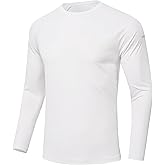 Men's Long Sleeve Rash Guard Swim Shirts UPF 50+ Sun Protection Dry Fit T-Shirt Athletic Tops for Running Hiking Fishing