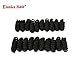#1B Eunice Hair Short Curly Saniya Curl Crochet Hair Crochet Braids Natural and Soft Bouncy Twist Hair 20 Strands/Pack 3 Packs/Lot For Women (10 inch saniya, black)
