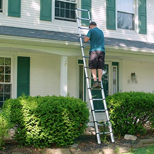 Aluminum Telescoping Ladder, Ohuhu Upgraded 12.5 FT ANSI Certified One