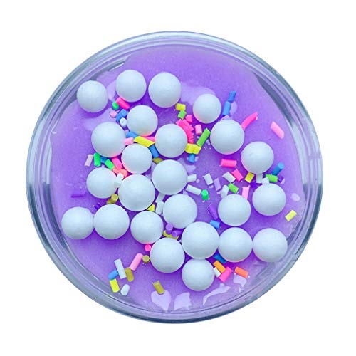 Naiflowers 5Pcs Cloud Slime Toy Mud Fluffy Bead Ice Cream Clay Educational Toys DIY Stress Relief Funny Mochi Squishy Toy for Children Kid Toddler Girl (Multicolor)