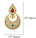 Touchstone Indian bollywood multicolor chaand bali moon jewelry earrings in antique gold tone for women