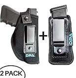 Neoprene IWB Inside The Waistband Handgun/Pistol Holster With Mag Pouch Bundle | Gun For Concealed Carry, Universal | Fits: S&W M&P 2.0/Shield, Glock 17 19 26 43, Sig Sauer, HK VP9, Ruger, Walther
