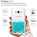 LeYi Compatible for Samsung Galaxy J7 (2015) Case with Screen Protector [2 Pack] for Girls Women, Glitter Shiny Moving Quicksand Liquid Clear TPU Phone Case for Galaxy J7 J700 2015 Turquoise