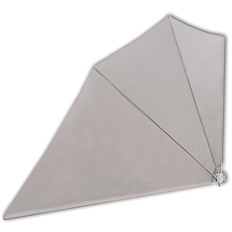 Anself Balkonfächer Sichtschutz Windschutz für Balkone160 x 240 cm creme-weiß