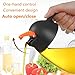 GMISUN Olive Oil Dispenser Bottle, Leakproof Oil Dispenser Bottle For Kitchen, Glass Oil Bottles for Kitchen with Auto Flip Cap, Cooking Oil Dispenser with Non-Slip Handle, Cute Penguin Design, Black