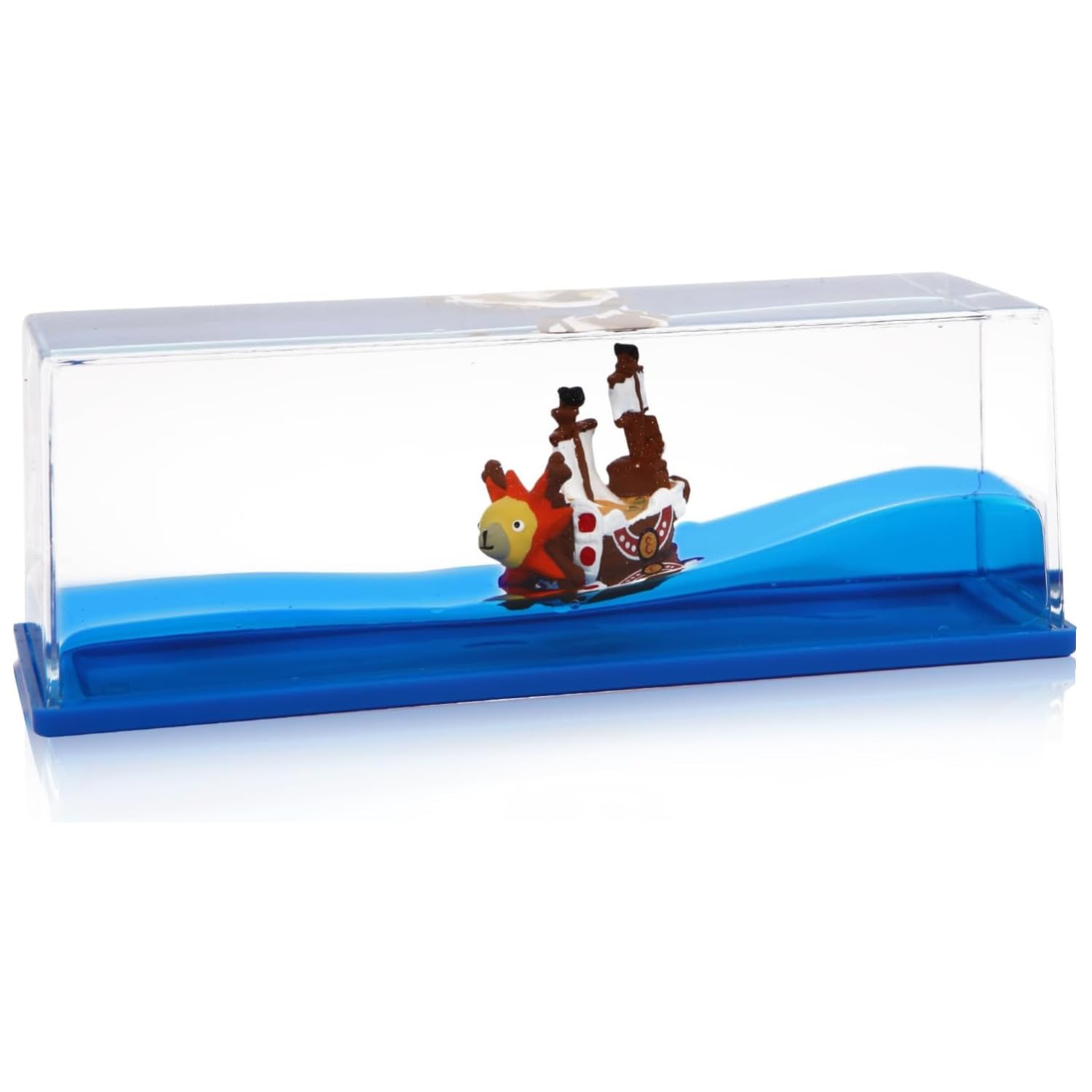 ZHjuju Unsinkable Boat in a Box, Cruise Ship Fluid Drift Bottle Unsinkable Boat Creative Acrylic Fluid Drift Bottle Cruise Ship One Piece Fluid Drift Bottle for Table and Car Decoration