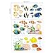 DECOWALL DW4-2001 Coral Reef Fish Kids Wall Stickers Wall Decals Peel and Stick Removable Wall Stickers for Kids Nursery Bedroom Living Room décor