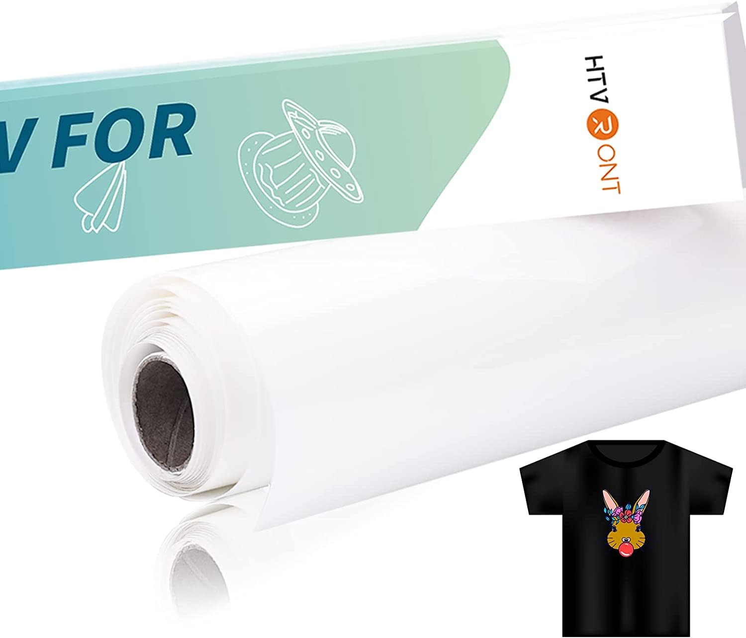 HTVRONT Sublimation HTV 12" x 5FT (30.5 x 152CM) for Dark Fabric - Compatible with Sublimation Paper, Ink & Blanks - Ideal for Heat Press Projects (Matte)