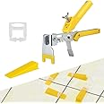 Tile Leveling System 3mm Kits with Pliers, 300pcs Tile Spacers Clips, 100pcs Reusable Wedges for Floor Leveling, Tile Kits, W