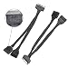 Zheino SATA Power Splitter Cable (2 Pack) SSD Power Cable HDD Power Cable Hard Drive Power Cable 6-Inch/15cm SATA 15 Pin Male to 2xSATA 15 Pin Female Power Y-Splitter Extension Cable