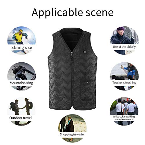 image for Hattfart Men's Jacket Coat Hattfart USB Charging Electric Heated Body 