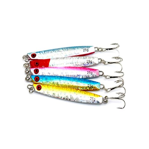 Laimeng5PC-3D-Eyes-Fishing-Lure-Crankbait-Iron-Lead-Metal-Tackle-Fish-Tool