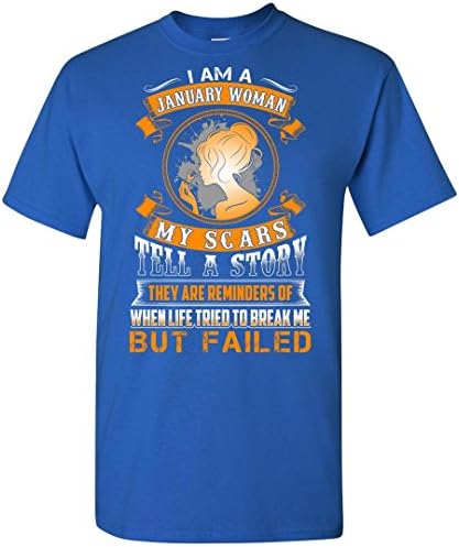 I'm A January Women My Scars Tell A Story They Are Reminders Short-Sleeve T shirt