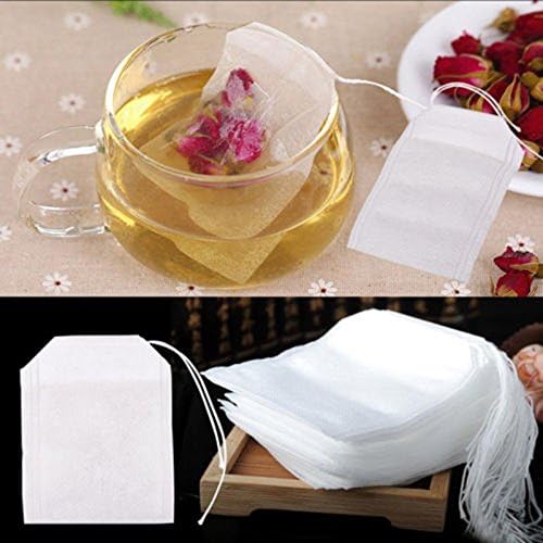 Emousport 300pcs/lot TeaBags with String Empty Tea Bag Heal Seal Filter Paper for Tea Coffee Spices 5X7 6X8 7X9 (7X9cm)