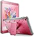 Poetic Revolution New iPad 9.7 Inch 2017/2018 Rugged Case with Hybrid Heavy Duty Protection and Built-in Screen Protector and Kickstand for Apple iPad 9.7 2017 / iPad 9.7 2018 Pink/Gray