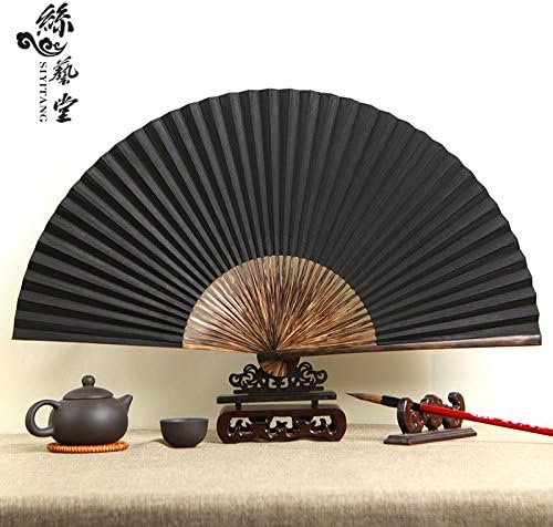 9寸全棕竹洒金黑纸扇空白扇折扇中国风男扇子古风礼品扇electronics Audio Video Accessories