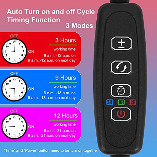 Grow Lights for Indoor Plants, WEDCOL Red Blue Spectrum Plant Grow Light Adjustable Gooseneck 135 LED Grow Lamp with 3/9/12H Timer, 10 Dimmable Levels & 3 Switch Modes