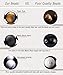 Hamoery Men Women 8mm Tiger Eye Stone Beads Bracelet Elastic Natural Stone Yoga Bracelet Bangle(Black Matte Agate)