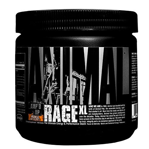 Universal Nutrition Animal Rage XL Pre Workout Ultimate Energy and Performance Stack, Mango Unchained, 30 Servings by Universal Nutrition