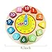 Toyssa Wooden Teaching Shape Sorting Clock Educational Toys Games for Kids 3 Years Old
