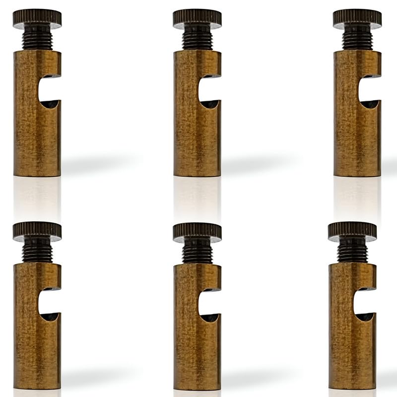 DC VOLTAGE 6 Pcs Ceiling Cable Mount Hooks for Swag Chandelier and Spider Lighting Minimalist Cord Keeper Easy Fit Metal Hook with Screw for Pendant Light Cable