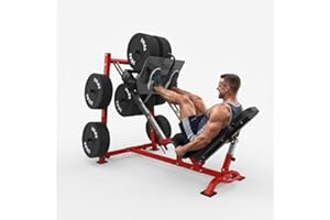 TackView Leg Press Machine with Calf Raise Block, Adjustable Home Gym Leg Press, Squat Machine with Weight Plate Storage, Hea