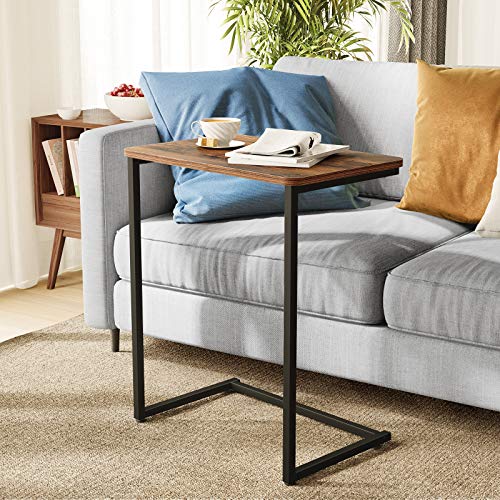 Homemaxs C Table Sofa Side End Table Vintage Accent Couch Table