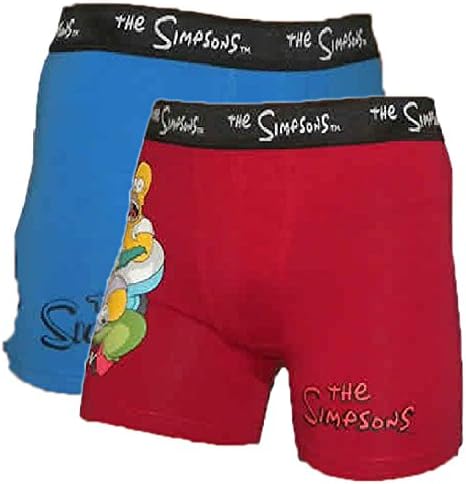 (Pack Of 2)The Simpsons Finest Mens Fit Boxer Shorts