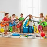 SHATCHI 4 Pcs 90cm Inflatable Guitar Toy Assorted Kids Adults Rockstar Fancy view 10