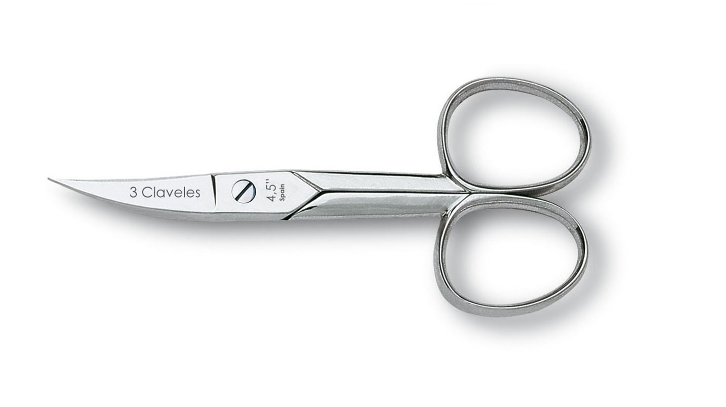 3 Claveles Nail Scissors Nickel-Plated 4.5. "