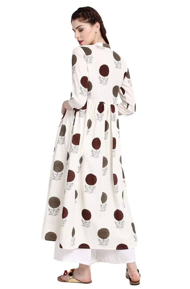 janasya women's cotton a-line kurta